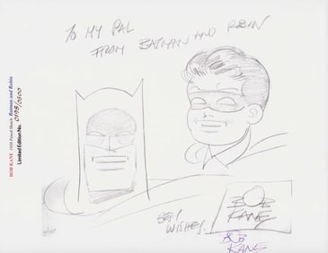 Bob Kane signed numbered small print