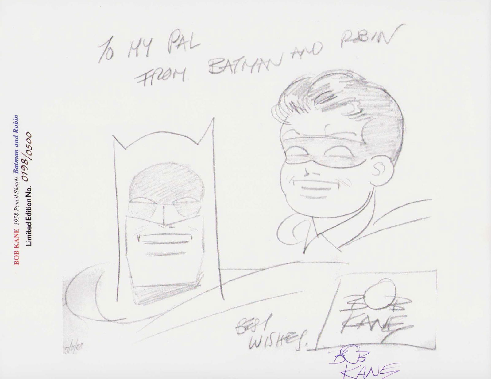 Bob Kane signed numbered small print (1 of 1)