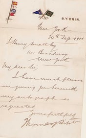 Thomas Lipton signed letter
