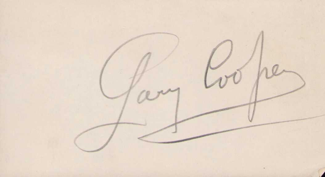 Gary Cooper signature (1 of 1)