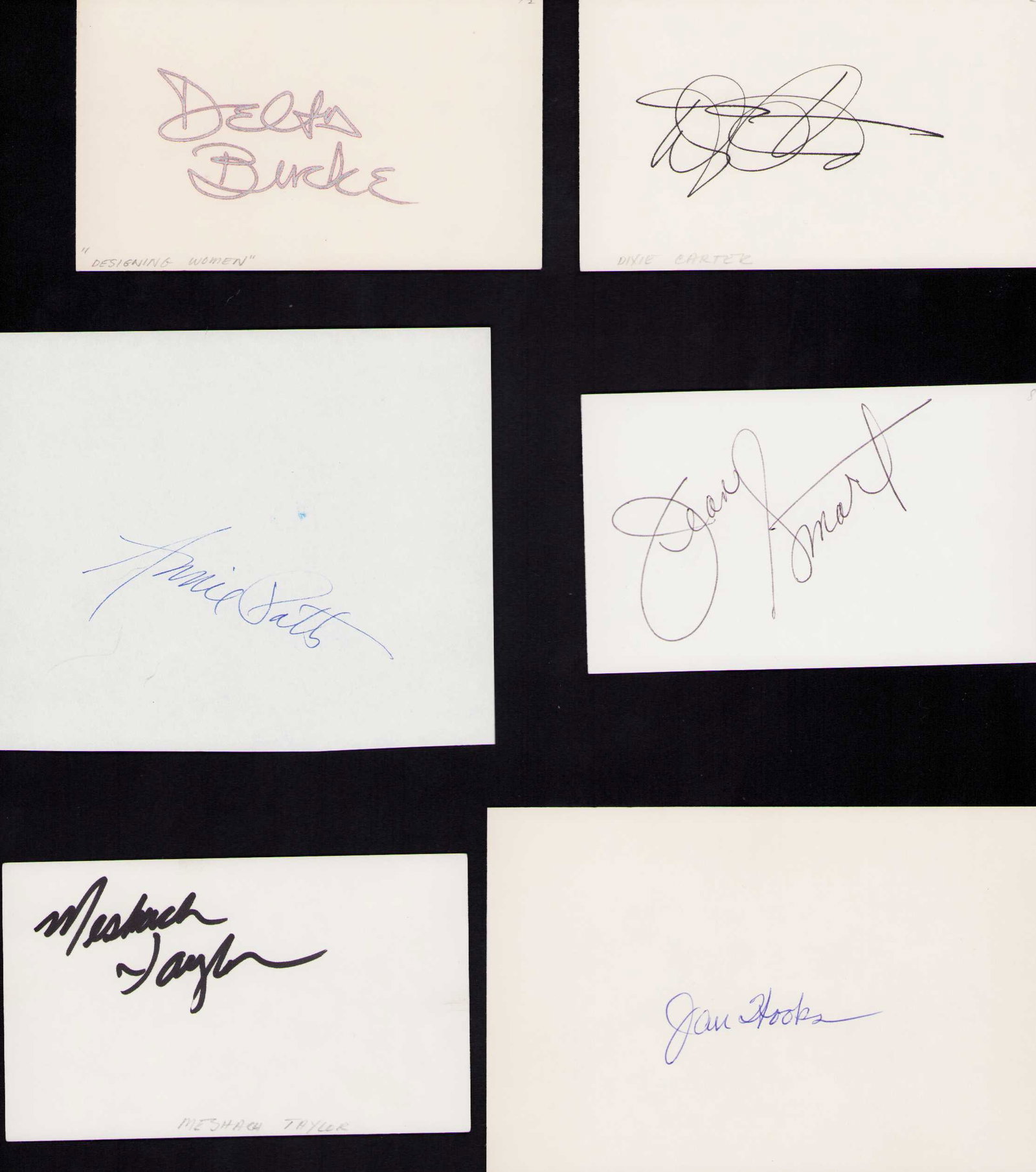 Designing Women cast set of signatures (1 of 1)