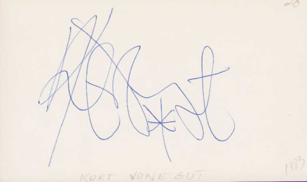 Kurt Vonegut signed card (1 of 1)