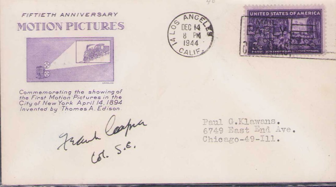 Frank Capra signed card (1 of 1)