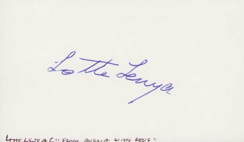 Lotte Lenya rare James Bond signature