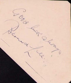 Bernard Lee very rare James Bond signature