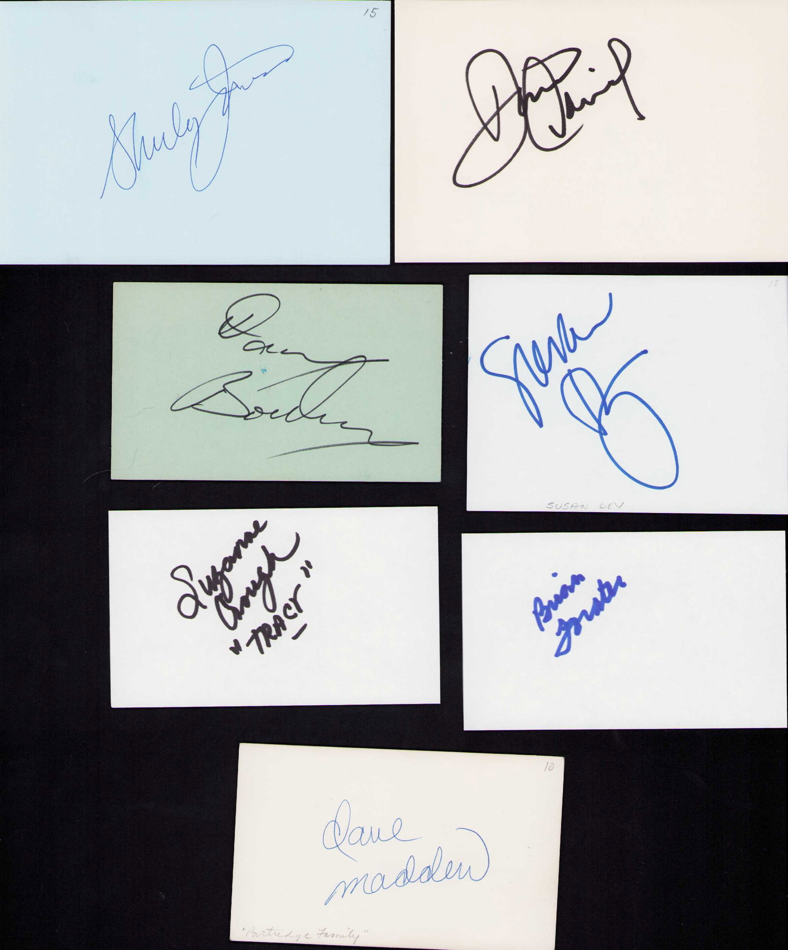 Patridge Family cast set of signatures (1 of 1)