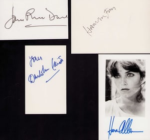 Indiana Jones cast set of signatures