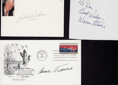 Forbidden Planet cast set of signatures