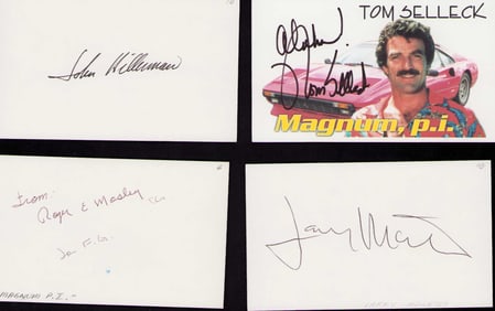 Magnum PI cast set of signatures