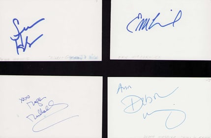 Will and Grace cast set of signatures