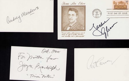 Honeymooners cast set of signatures