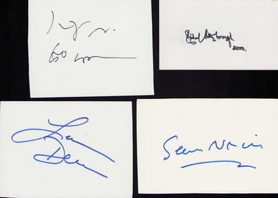 Jurassic Park cast set of signatures