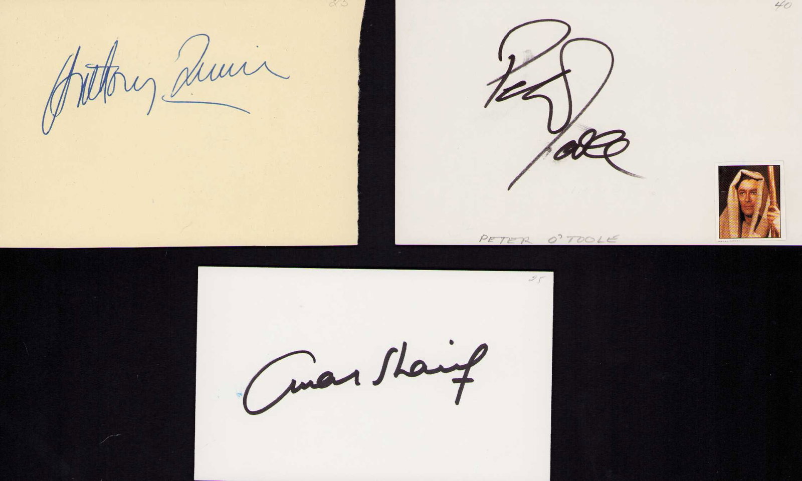 Lawrence of Arabia cast set of signatures (1 of 1)