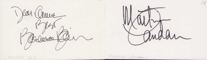 Space 1999 set of signatures