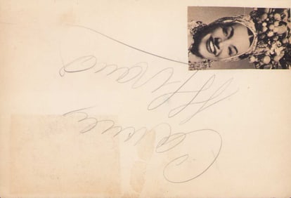 Carmen Miranda signed page