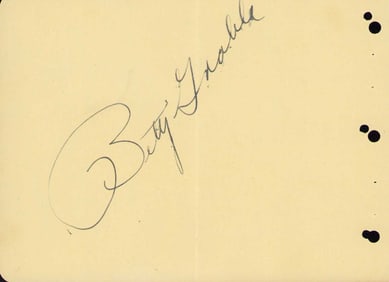 Betty Grable signature