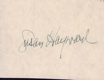 Susan Hayward signature