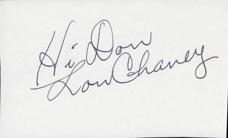 Lon Chaney Jr signature