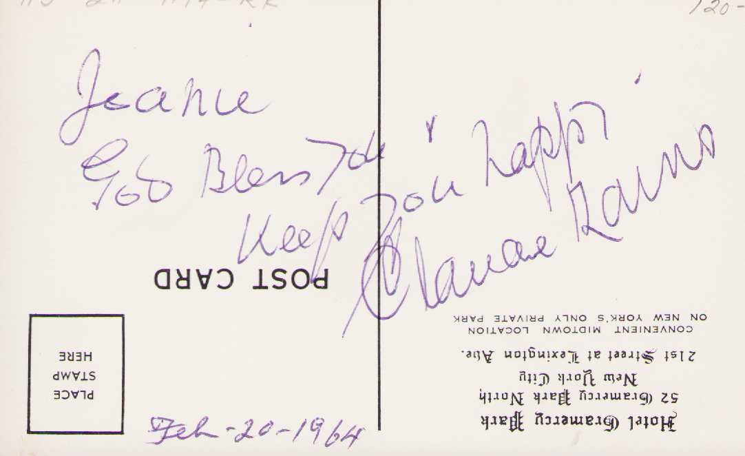 Claude Rains signature (1 of 1)