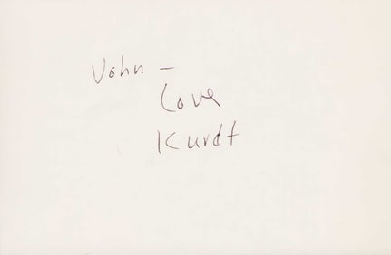 Kurdt Cobain rare signature