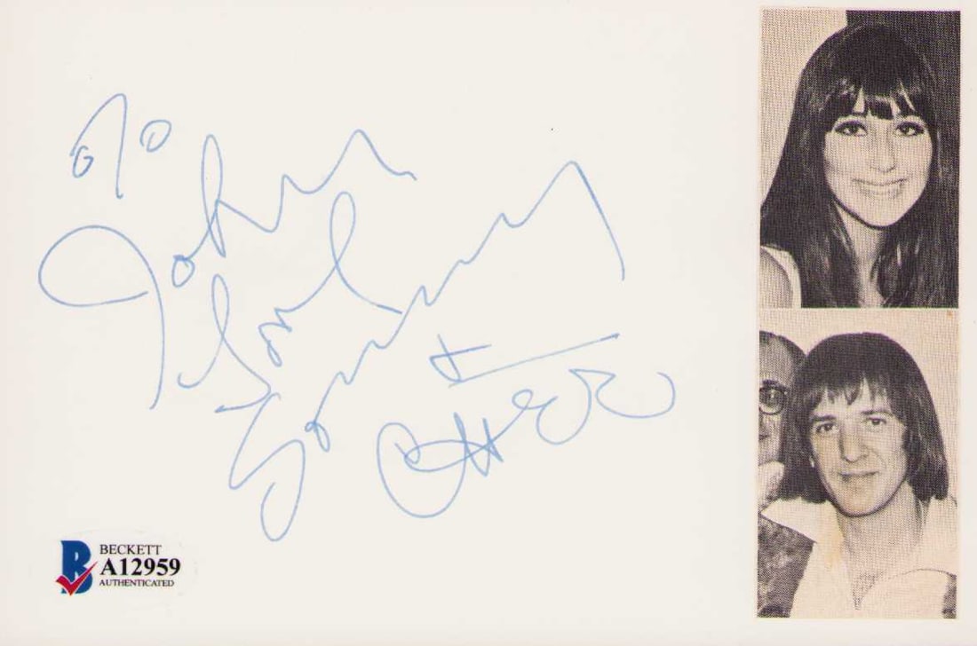 Sonny and Cher signed card (1 of 1)