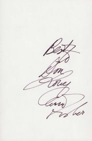 Carrie Fisher Star Wars signature