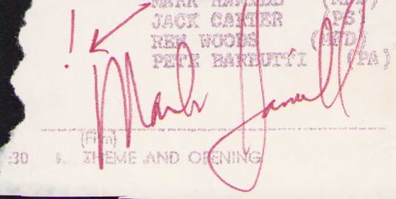 Mark Hamill early signature