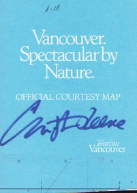 Christopher Reeve signed page