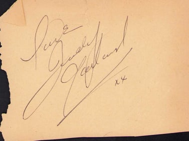 Judy Garland signature Wiz of Oz