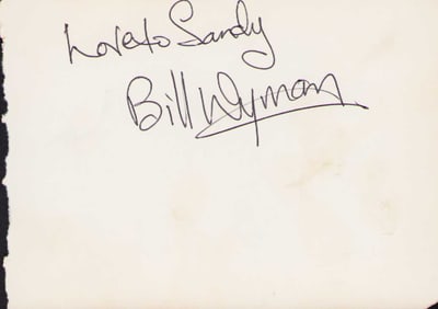 Bill Wyman Rolling Stones signature