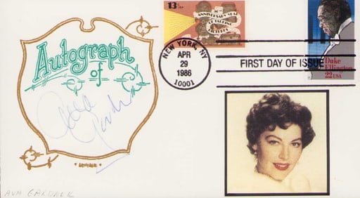 Ava Gardner signed FDC