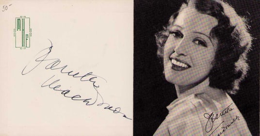 Jeanette MacDonald signature