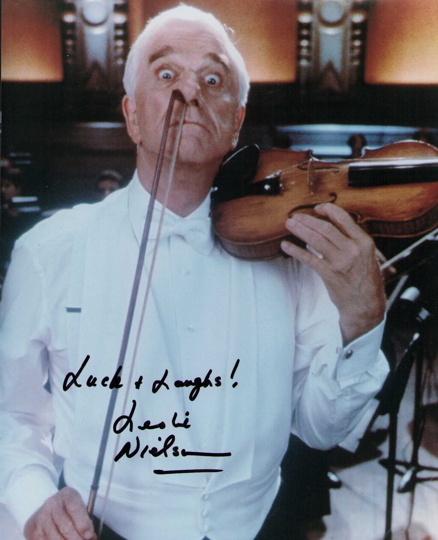 Leslie Neilsen signed photo