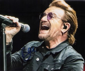 Bono signed photo