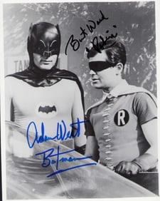 Batman and Robin Tv cast signed photo