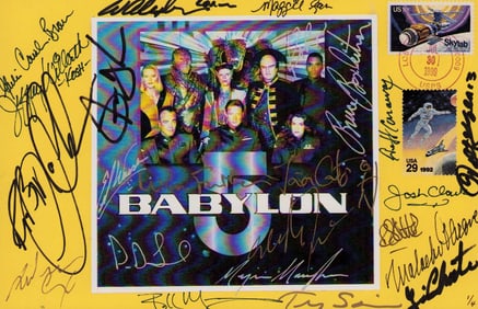 Babylon 5 large cast signed FDC