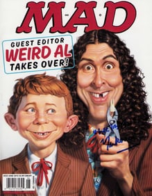Weird Al Yankovic signed MAD magazine