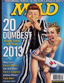 Miley Cyrus MAD magazine signed
