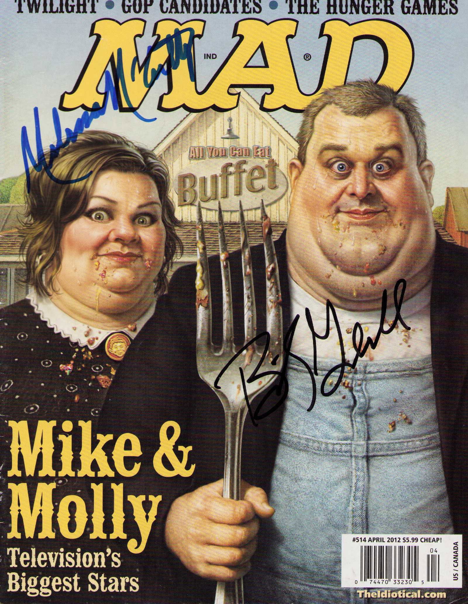 Mike and Molly signed MAD magazine (1 of 1)