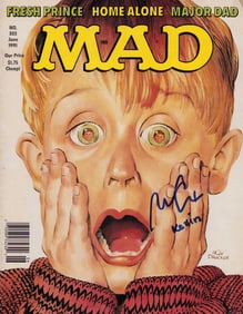 Macauley Culkin signed Mad magazine