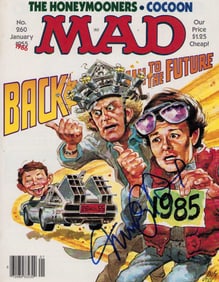 Michael J Fox signed mad magazine