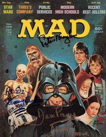 Star Wars rare MAD magazine signed by cast