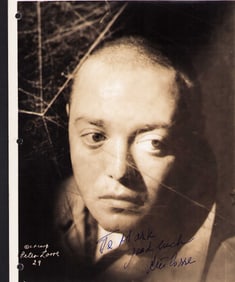 Peter Lorre signed photograph