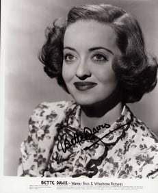 Bette Davis signed photograph