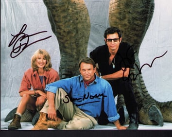 Jurassic Park cast signed photograph