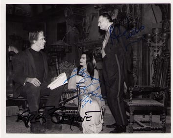 Munsters rare cast signed photograph