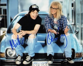 Waynes World cast signed photograph