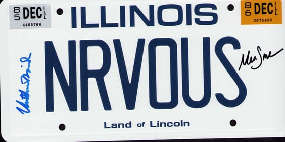 Ferris Bueller cast signed license tag