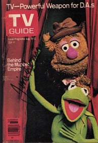 Jim Henson signed Muppets TV GUIDE