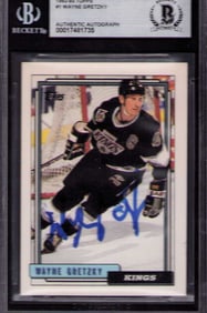 Wayne Gretzky Beckett slabbed signed hockey card